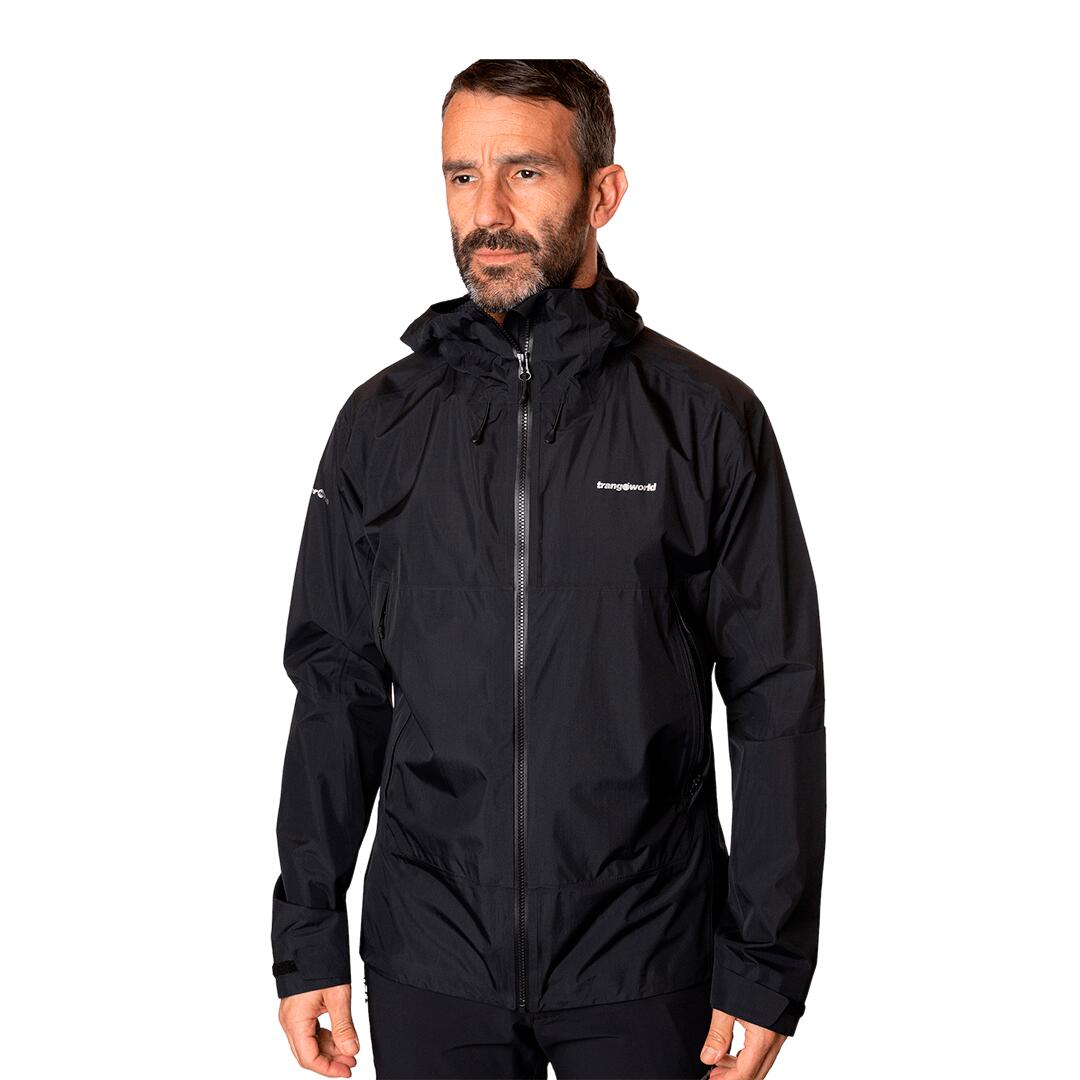 Chaqueta para Hombre Trangoworld Kilimanjaro Negro/Gris Impermeable Transpirable 3/7