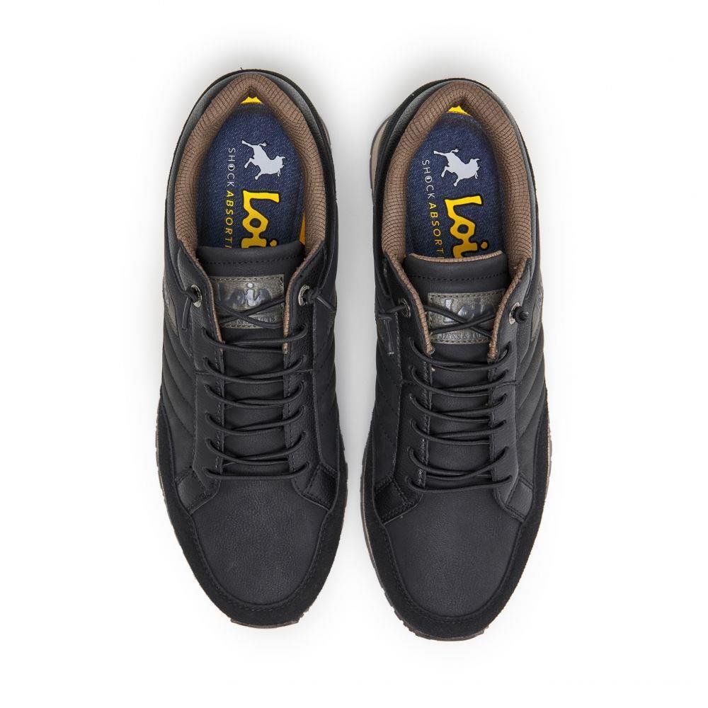 Zapatillas Deportivas Caminar Hombre Lois  64425 Negras con Cordones 4/5