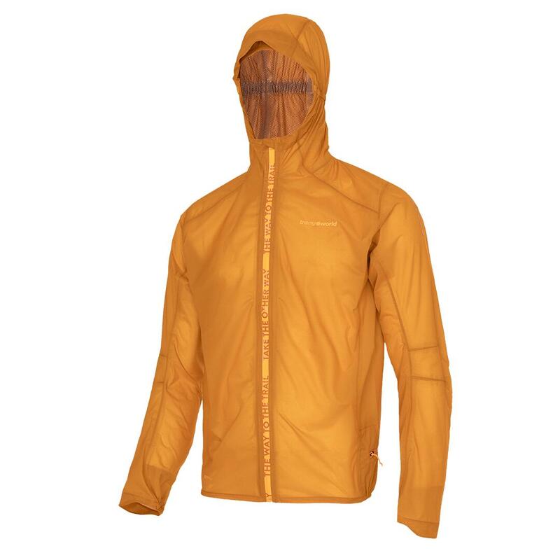 Chubasquero de Trail Running para Hombre Trangoworld Montjoie Naranja