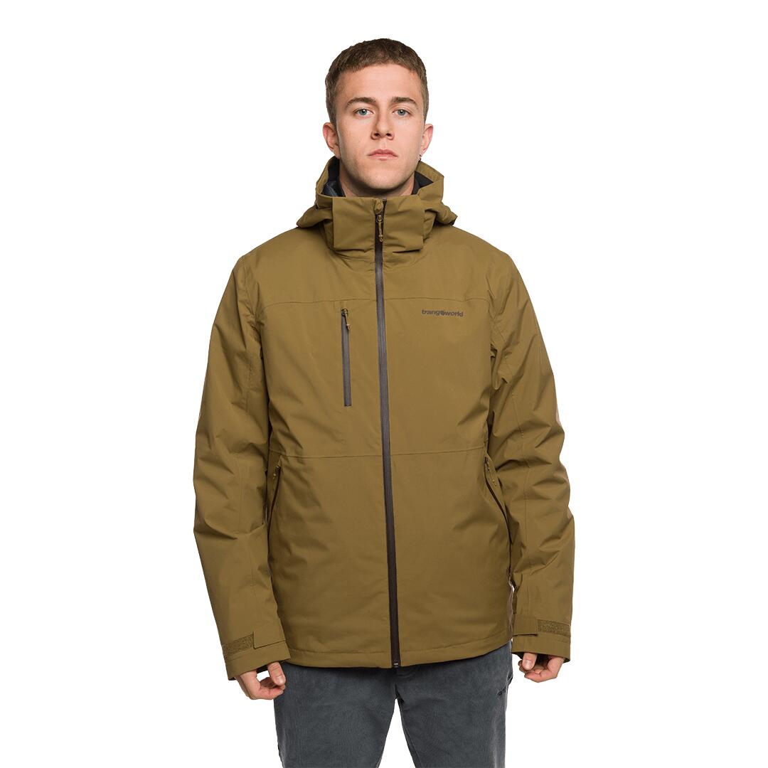 Chaqueta 3 en 1 para Hombre Trangoworld Salama complet Marrón/Gris Impermeable 2/7