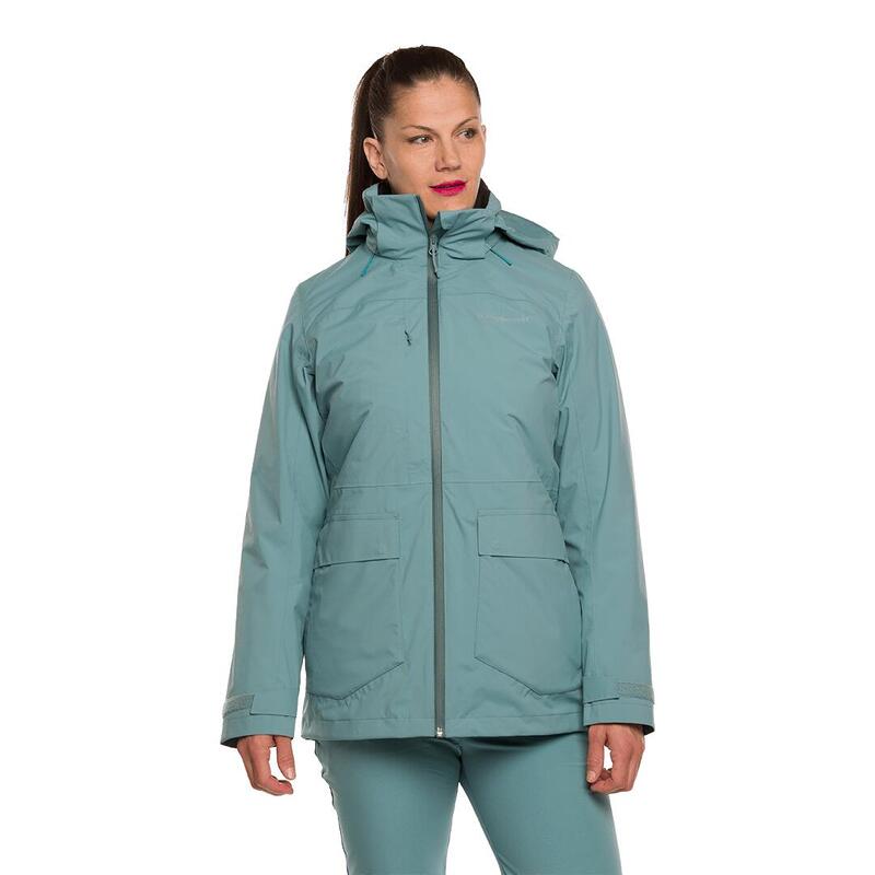 Chaqueta 3 en 1 para Mujer Trangoworld Brienz complet Azul/Gris Impermeable