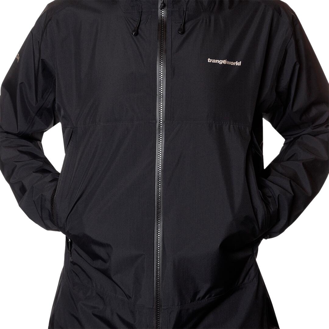 Chaqueta para Hombre Trangoworld Kilimanjaro Negro/Gris Impermeable Transpirable 5/7