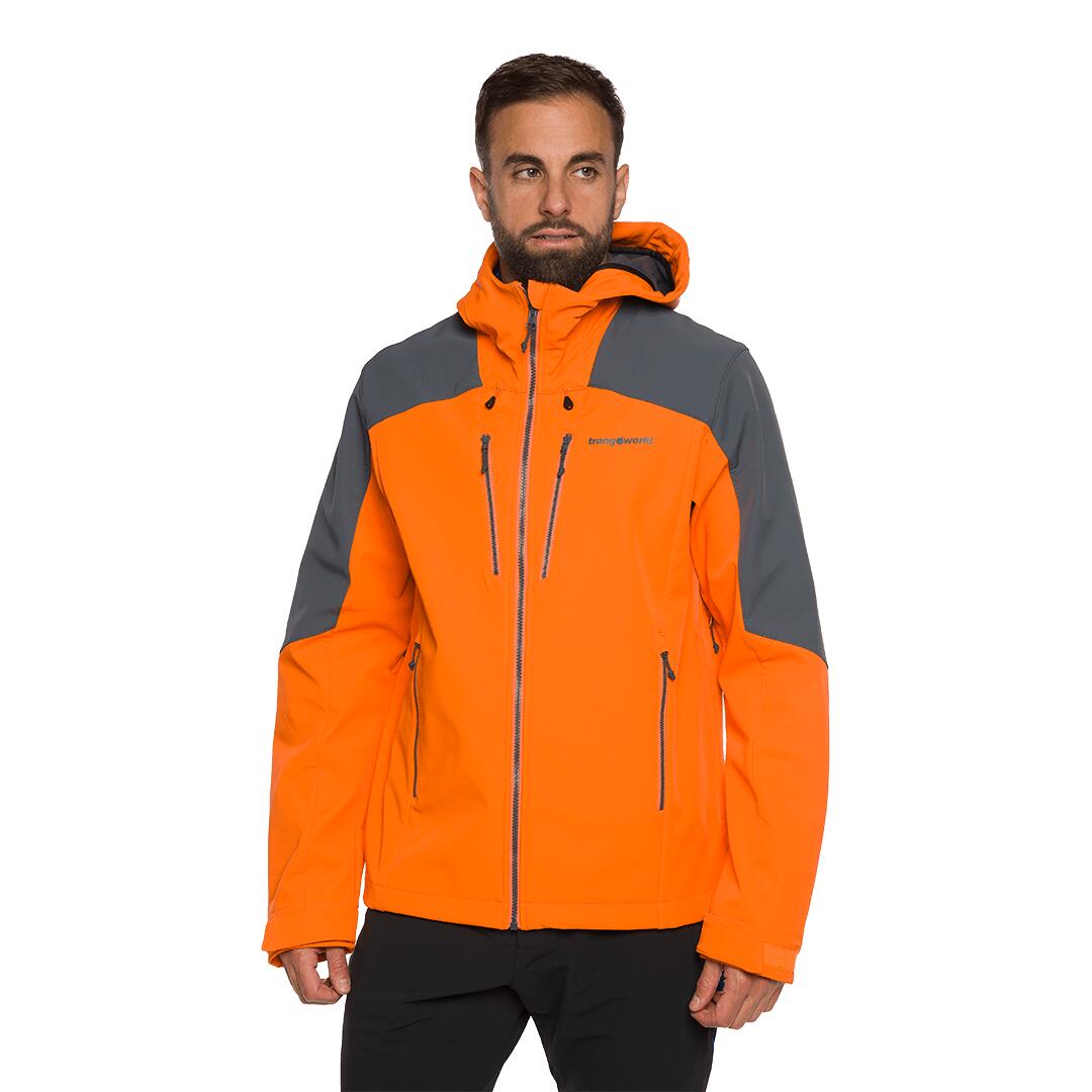Cortaviento para Hombre Trangoworld Norwich Naranja/Gris/Gris 2/7
