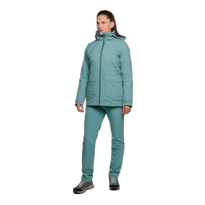 Chaqueta 3 en 1 para Mujer Trangoworld Brienz complet Azul/Gris Impermeable