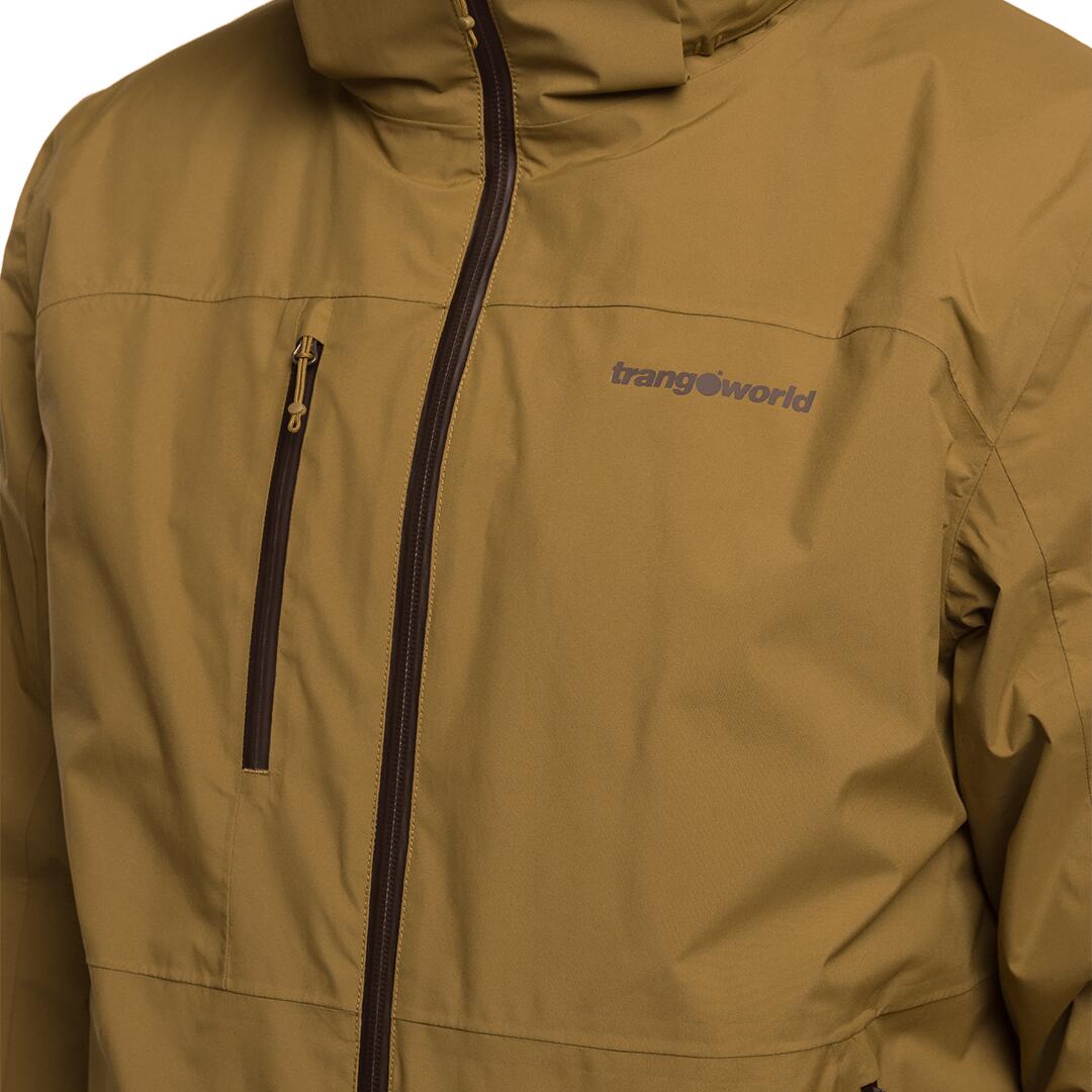 Chaqueta 3 en 1 para Hombre Trangoworld Salama complet Marrón/Gris Impermeable 6/7