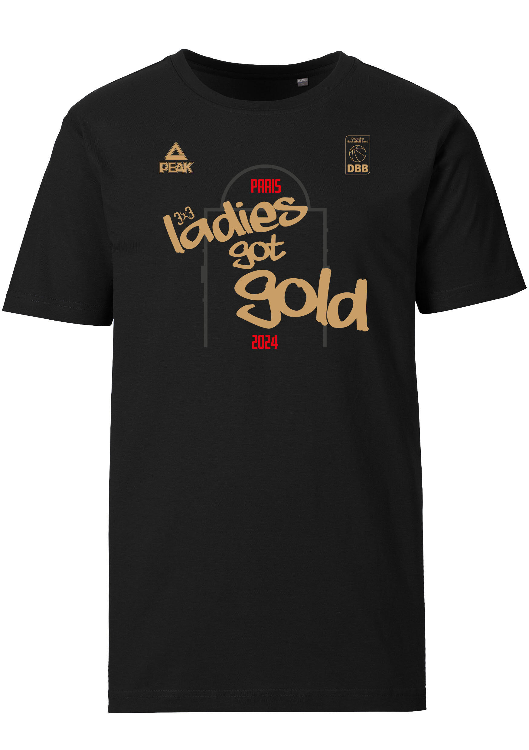 PEAK T-Shirt Basketball 3x3 Girls Got Gold Unisex 3/3