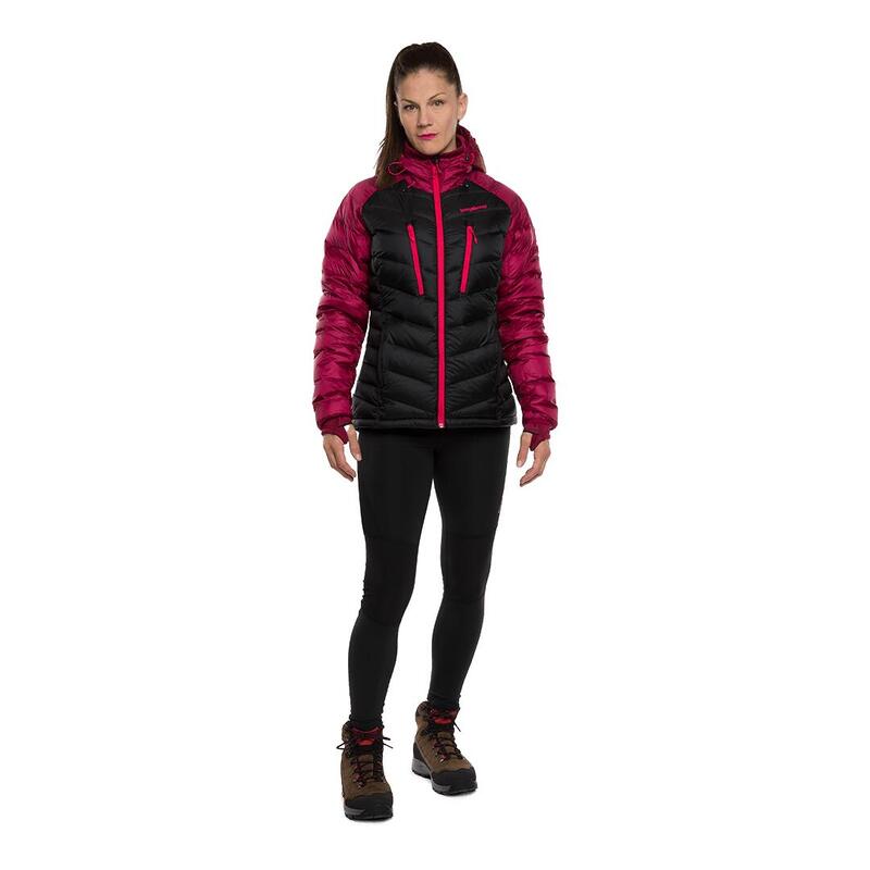 Plumífero para Mujer Trangoworld Leynar Negro/Rojo/Rosa 190g 700cuin