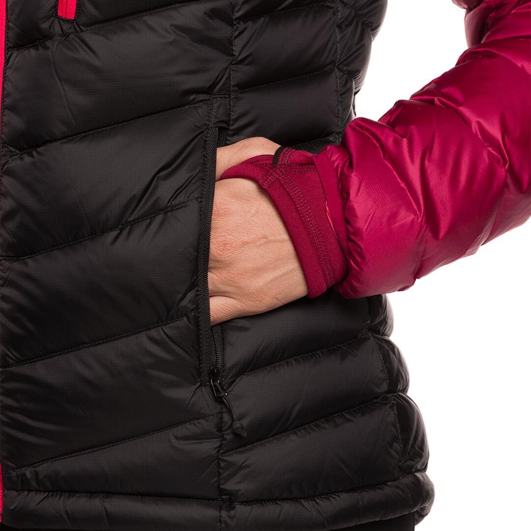 Plumífero para Mujer Trangoworld Leynar Negro/Rojo/Rosa 190g 700cuin 5/7