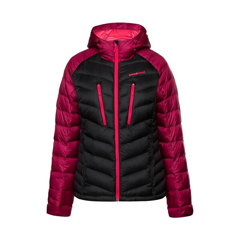 Plumífero para Mujer Trangoworld Leynar Negro/Rojo/Rosa 190g 700cuin