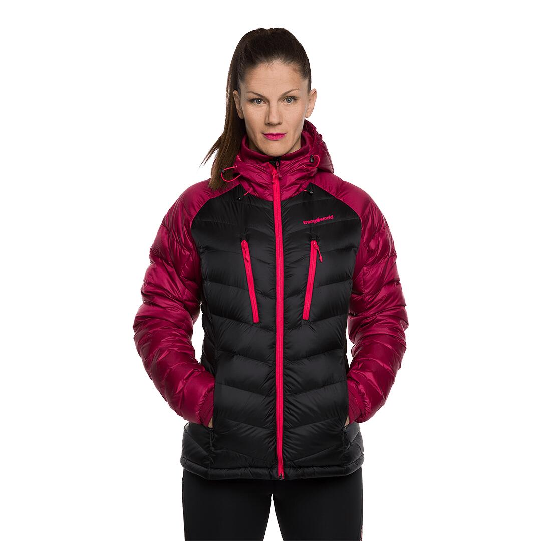 Plumífero para Mujer Trangoworld Leynar Negro/Rojo/Rosa 190g 700cuin 2/7