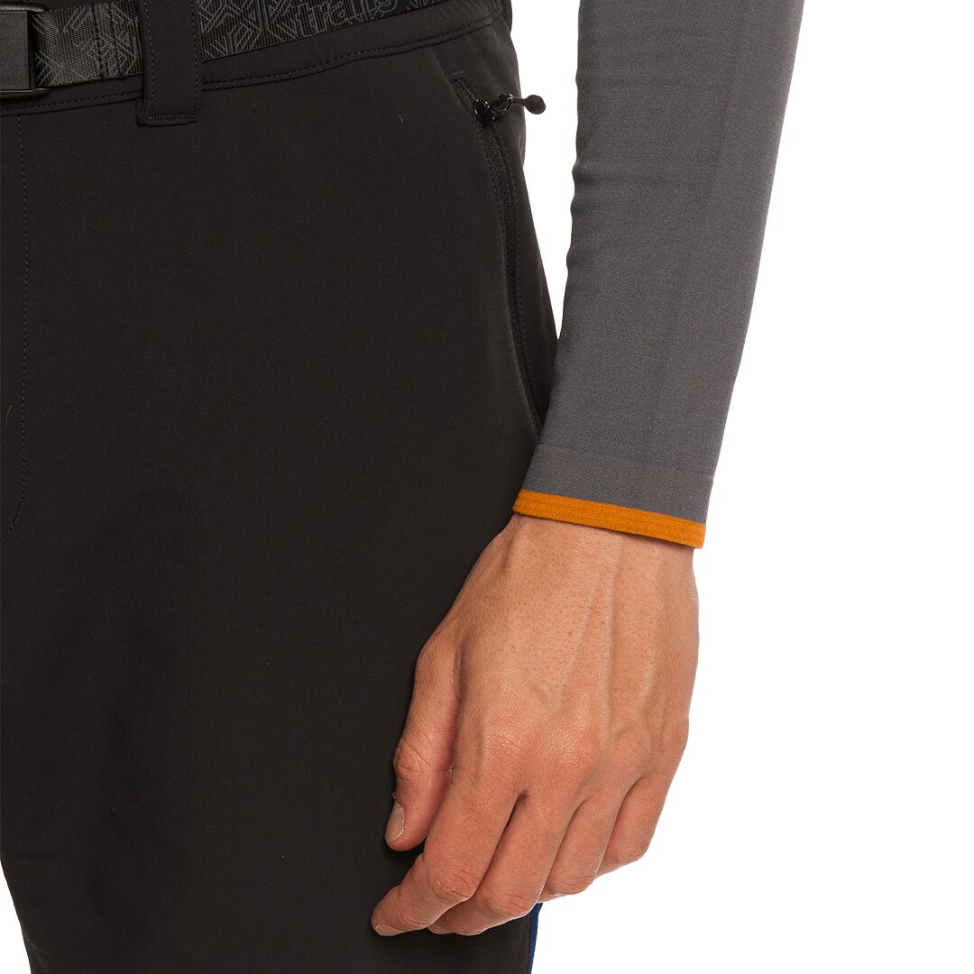 Camiseta térmica manga larga para Hombre Trangoworld Clarac Negro/Naranja/Gris 4/5
