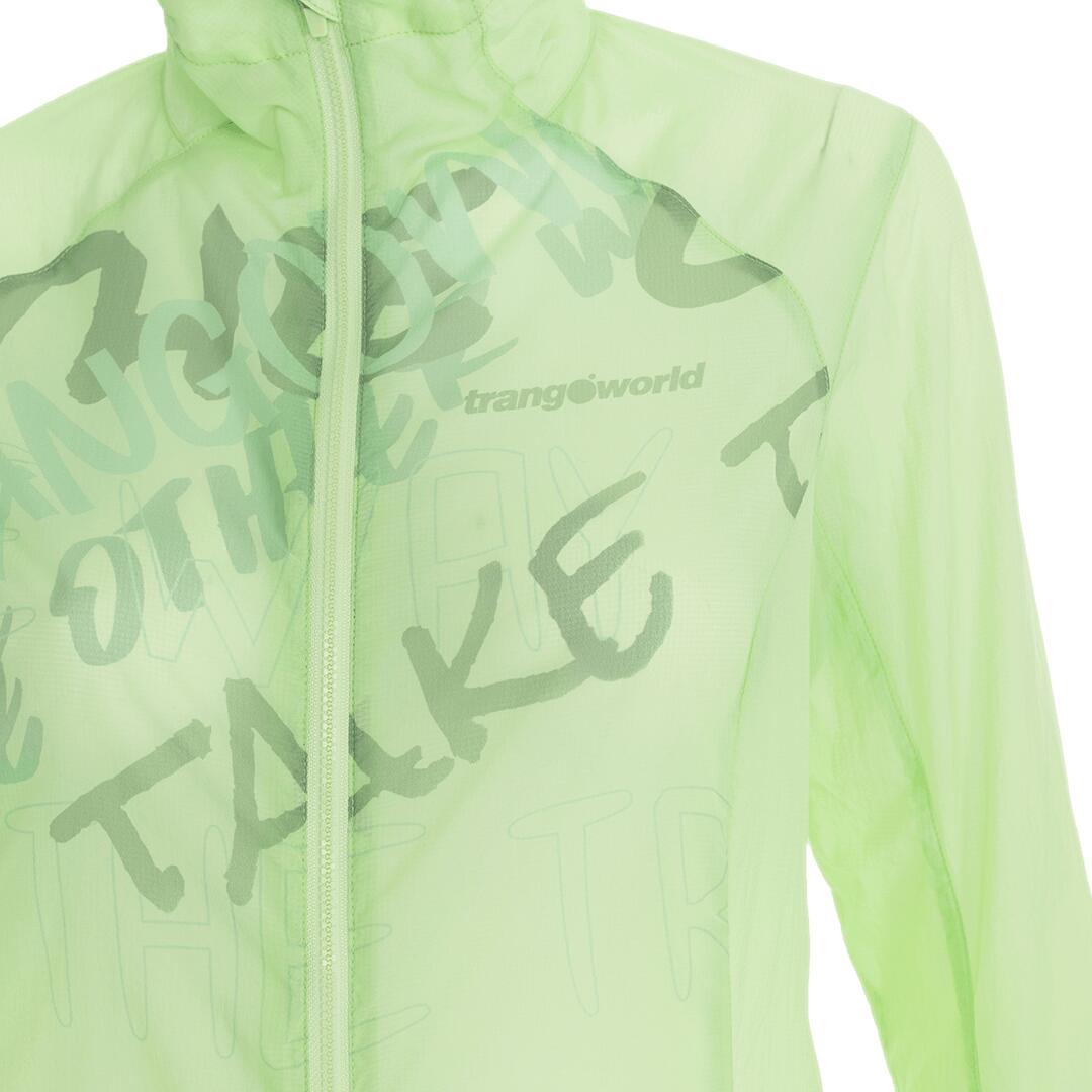 Cortaviento de Trail Running para Mujer Trangoworld Bains Verde 2/2