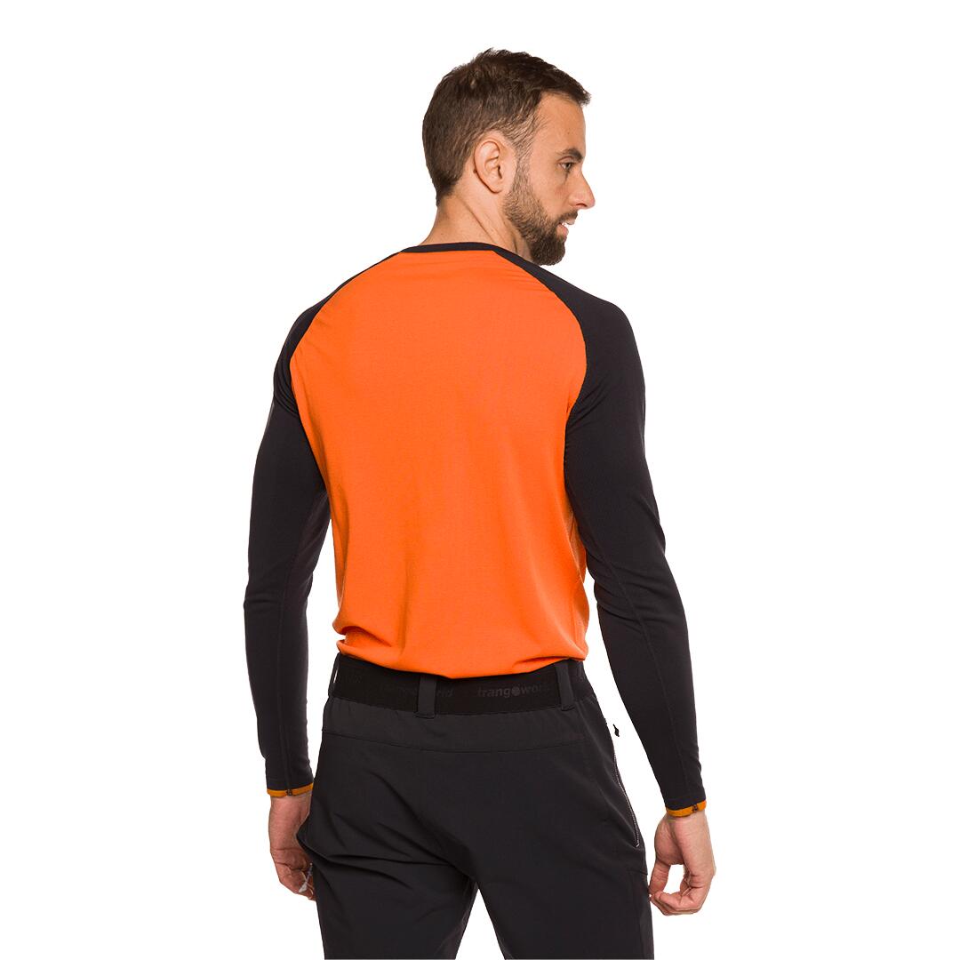 Camiseta térmica manga larga para Hombre Trangoworld Clarac Naranja/Negro 2/5