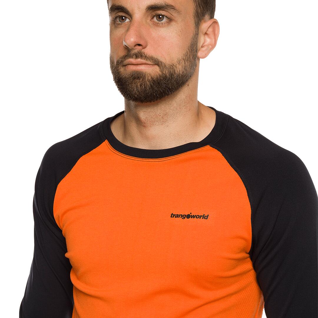 Camiseta térmica manga larga para Hombre Trangoworld Clarac Naranja/Negro 5/5