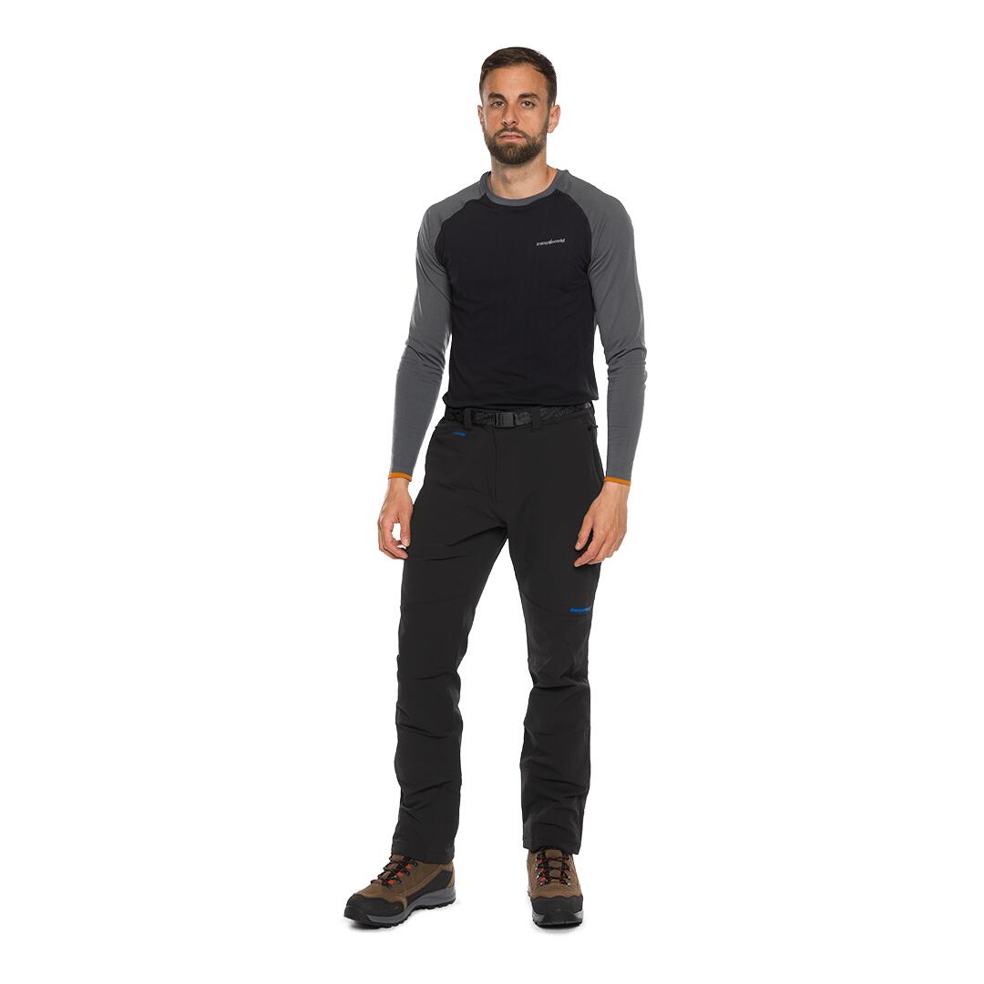 Camiseta térmica manga larga para Hombre Trangoworld Clarac Negro/Naranja/Gris 3/5
