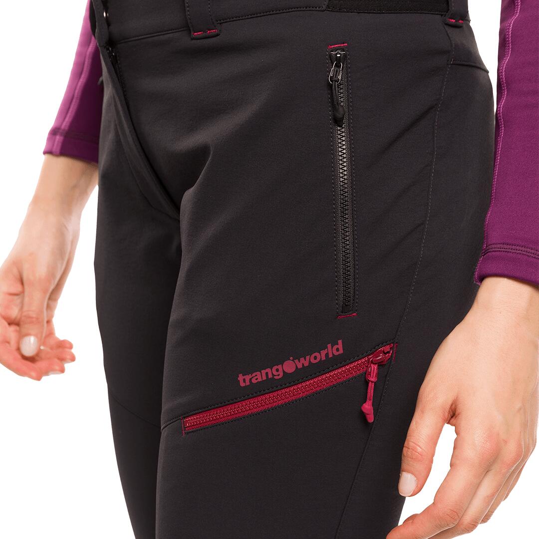 Pantalón para Mujer Trangoworld Noguera dr Negro/Negro/Rojo 5/7