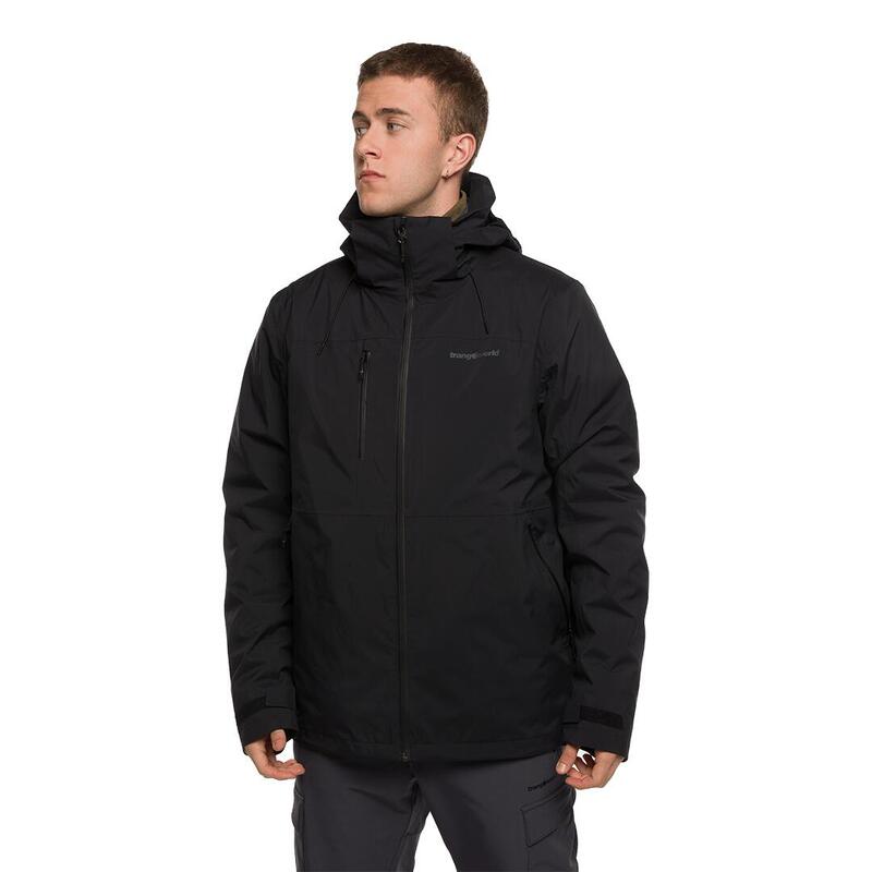 Chaqueta 3 en 1 para Hombre Trangoworld Salama complet Negro/Negro Impermeable