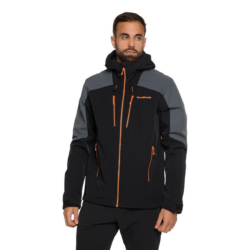 Softshell para Hombre Trangoworld Norwich Negro/Gris/Gris