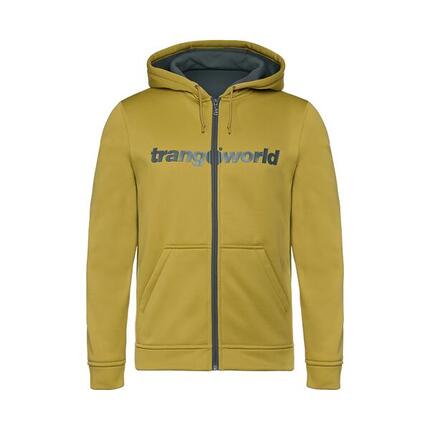 Sudadera con cremallera para Hombre Trangoworld Ripon Negro/Verde