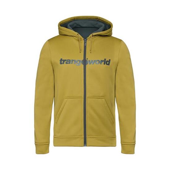Sudadera con cremallera para Hombre Trangoworld Ripon Negro/Verde