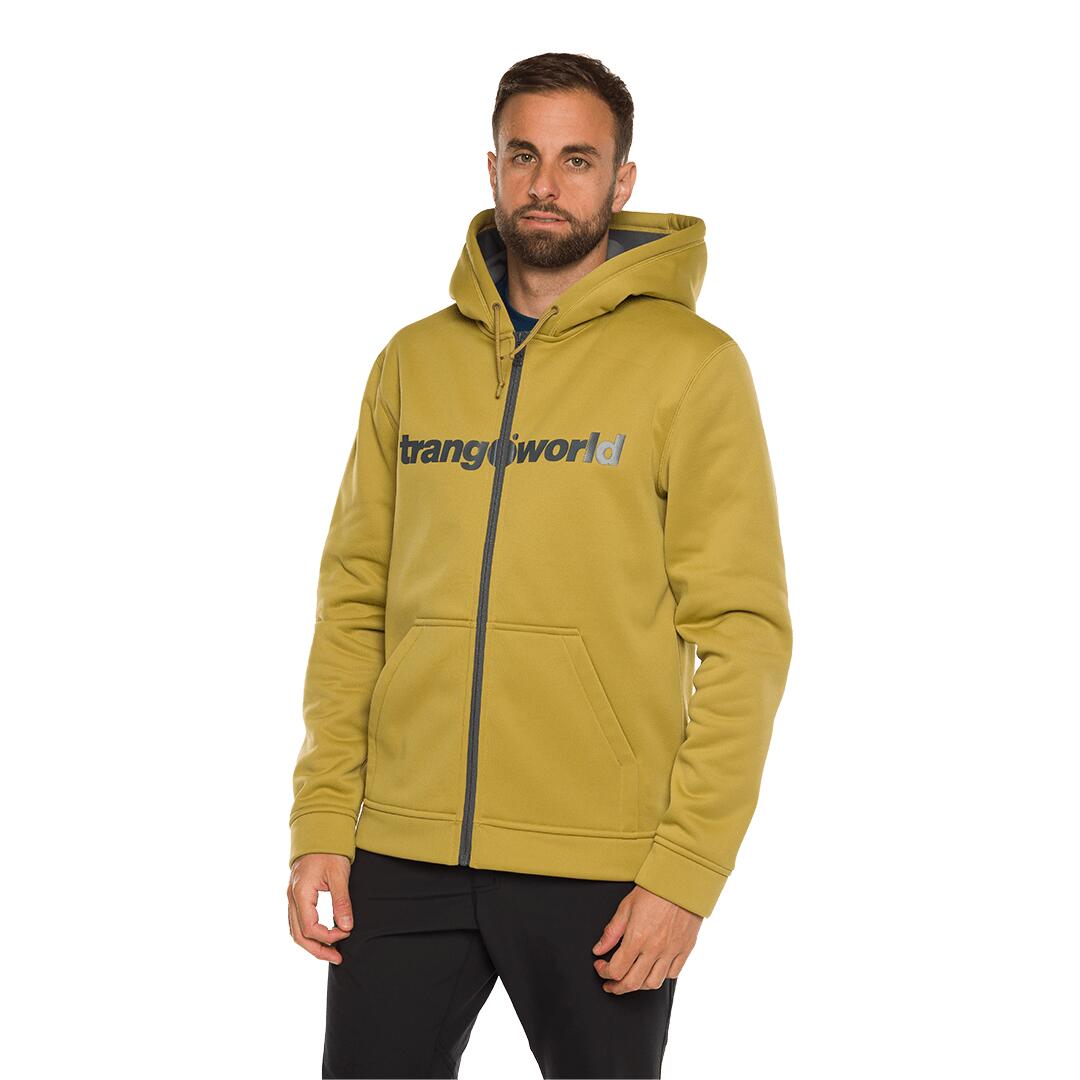 Sudadera con cremallera para Hombre Trangoworld Ripon Verde/Gris 3/6