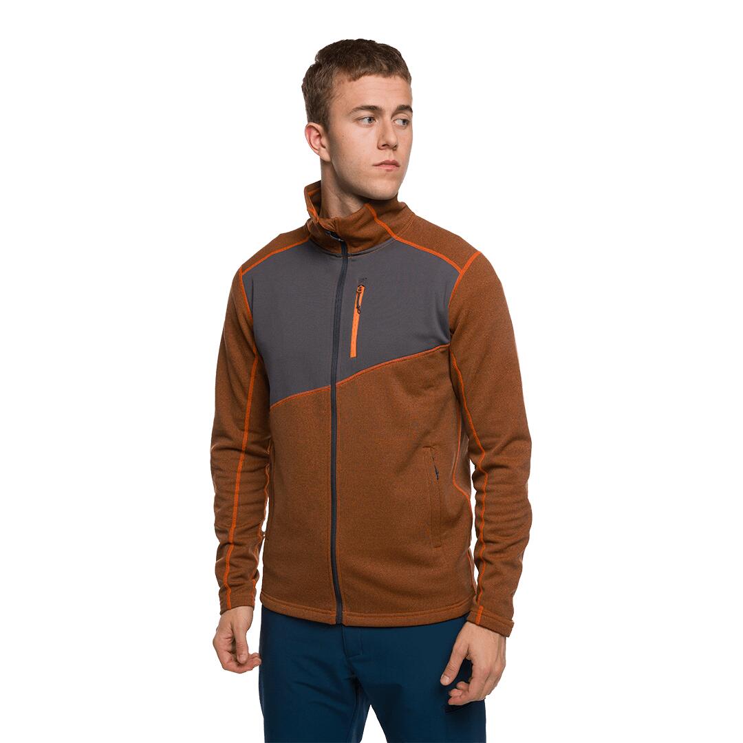 Forro polar para Hombre Trangoworld Lemps Naranja/Gris 2/7
