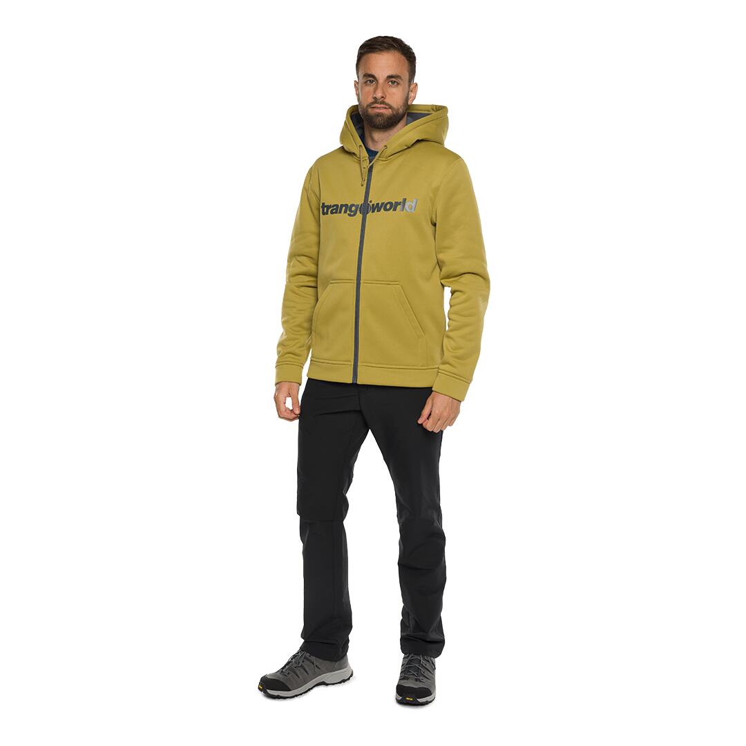 Sudadera con cremallera para Hombre Trangoworld Ripon Verde/Gris 4/6