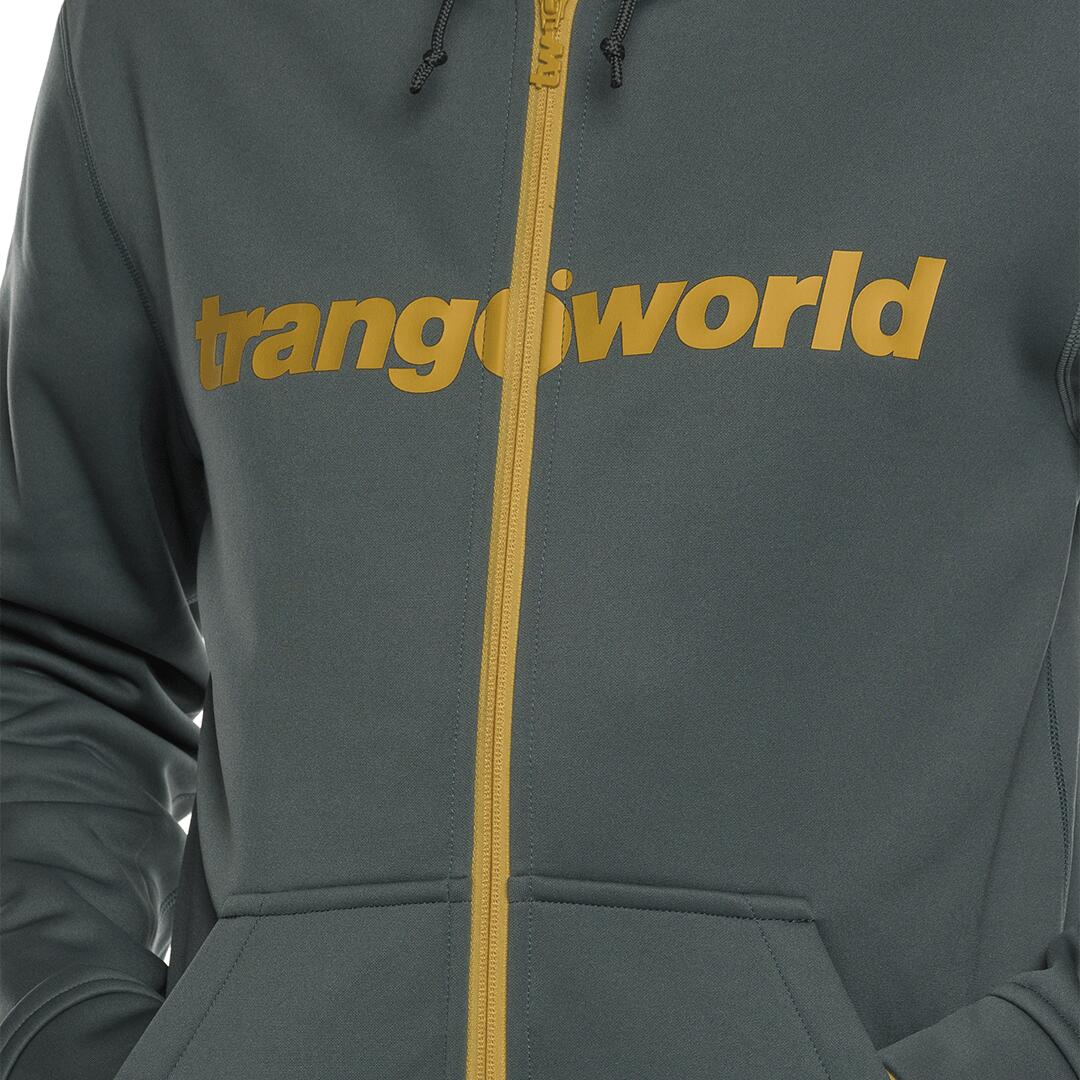 Sudadera con cremallera para Hombre Trangoworld Ripon Gris/Verde 5/6