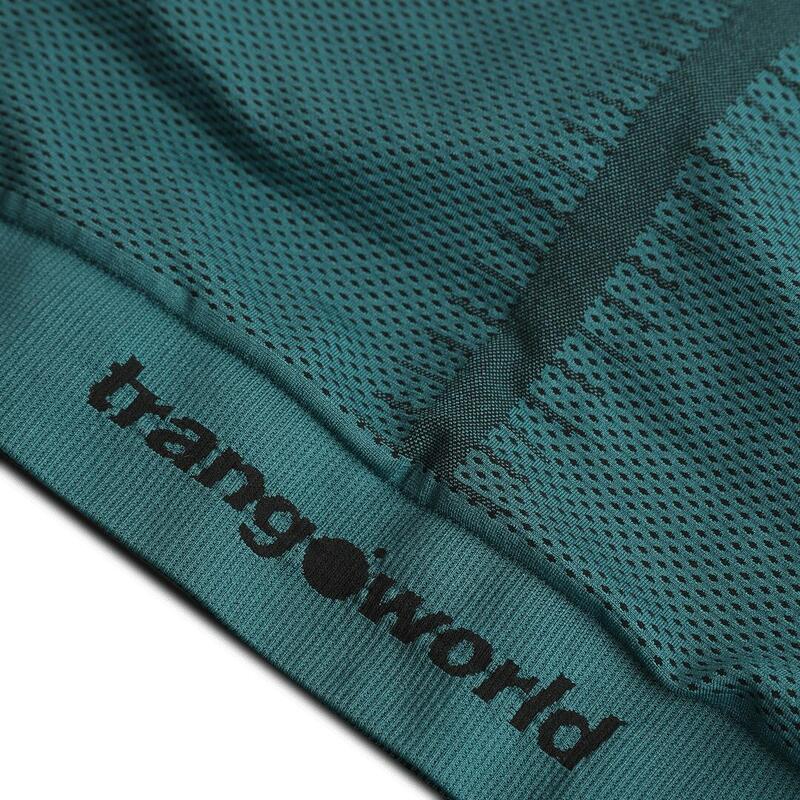 Camiseta sin mangas de Trail Running para Mujer Trangoworld Galar Azul/Verde/