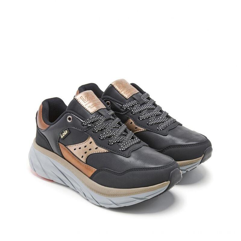 Zapatillas Deportivas Caminar Mujer Lois  85928 Negras con Cordones