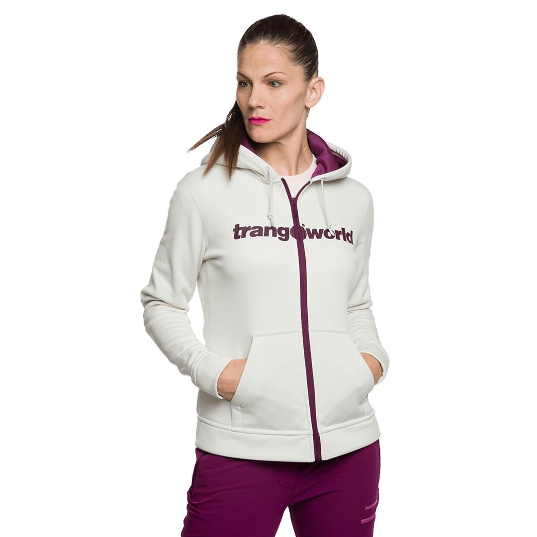 Sudadera con cremallera para Mujer Trangoworld Liena Gris/Morado 2/5