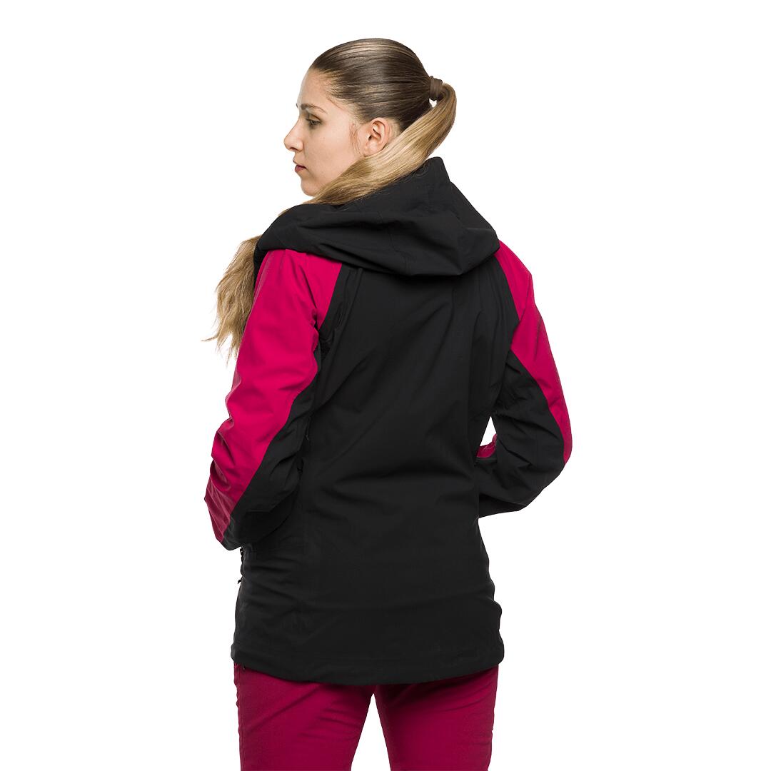 Chaqueta para Mujer Trangoworld Ruby Negro/Rojo Impermeable 3/7