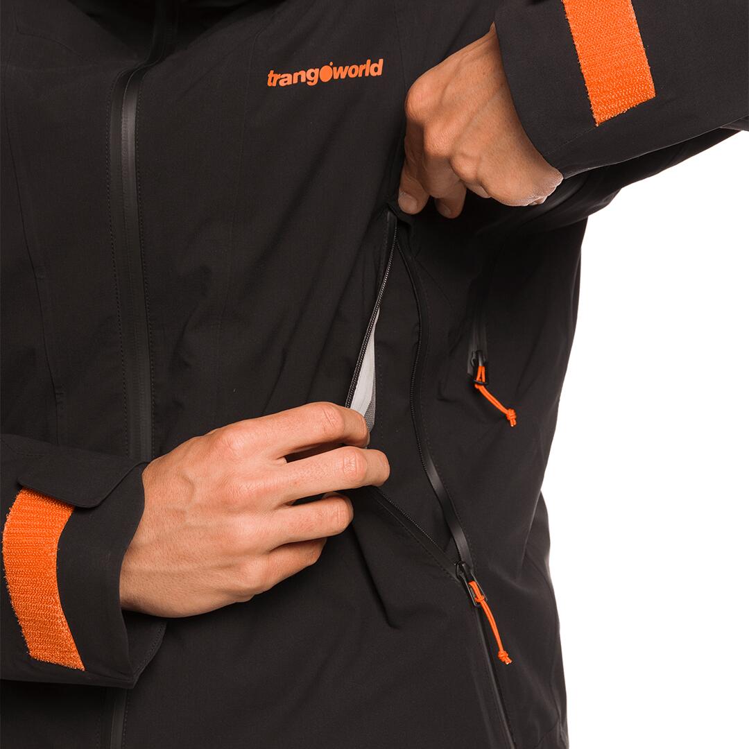 Chaqueta para Hombre Trangoworld Aladren Negro Impermeable 6/7