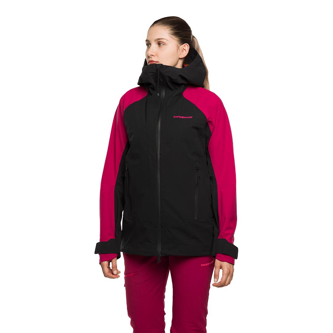 Chaqueta para Mujer Trangoworld Ruby Negro/Rojo Impermeable 2/7