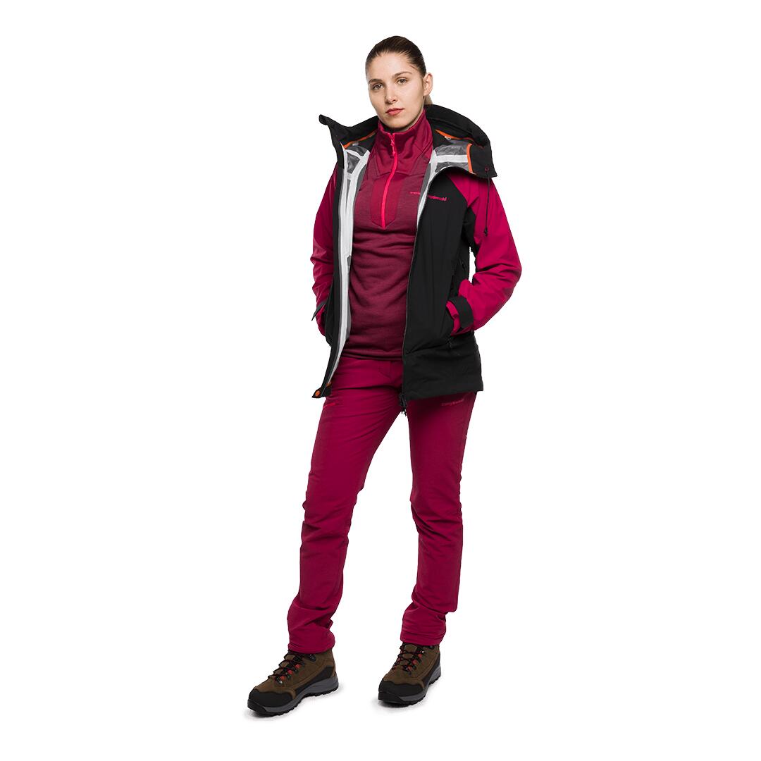 Chaqueta para Mujer Trangoworld Ruby Negro/Rojo Impermeable 4/7