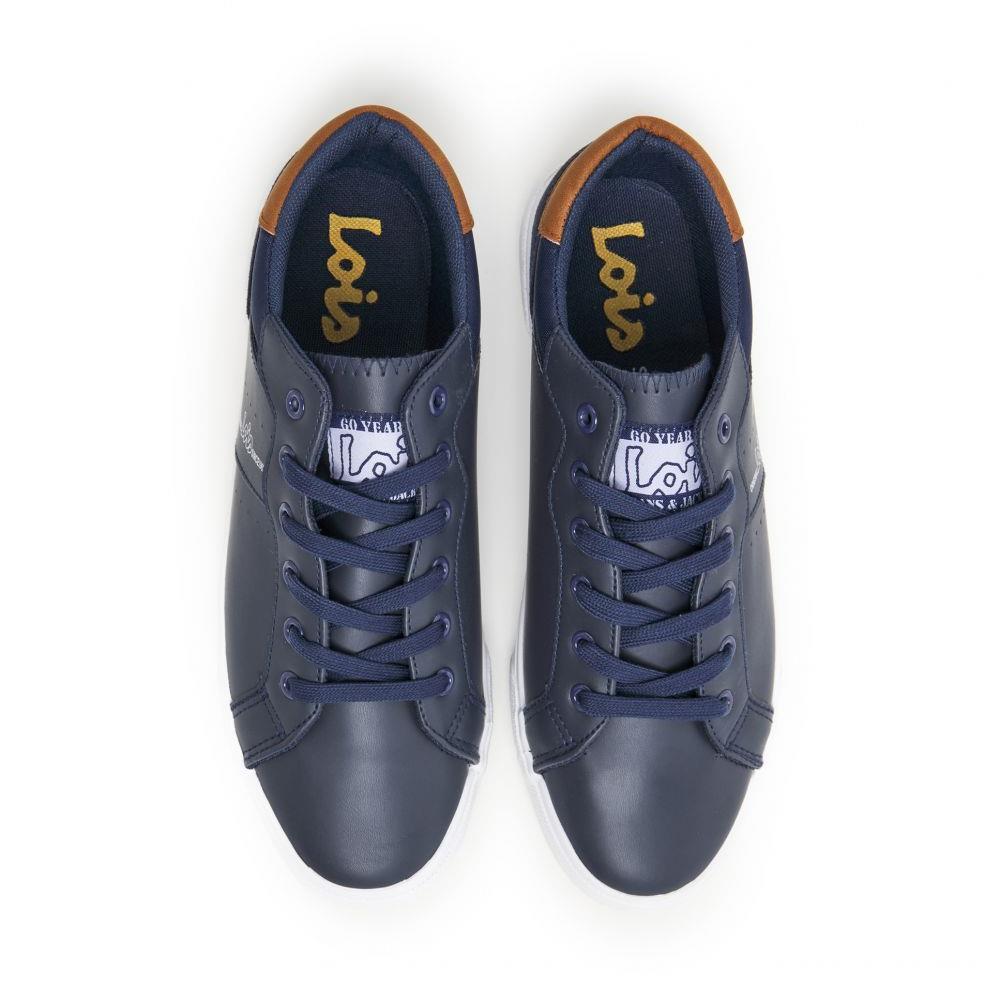 Zapatillas Deportivas Caminar Hombre Lois  64311 Azul marino con Cordones 4/6