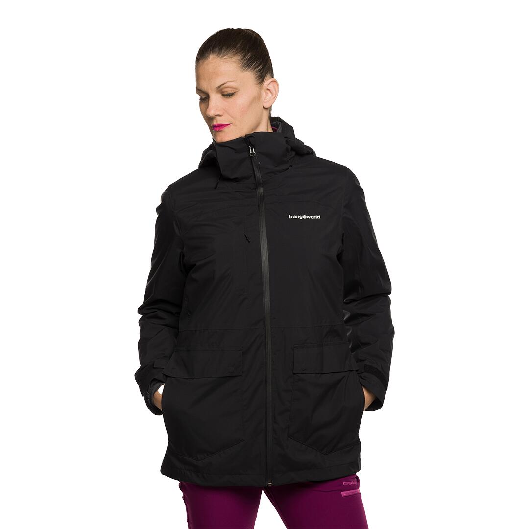 Chaqueta 3 en 1 para Mujer Trangoworld Brienz complet Negro/Negro Impermeable 2/7