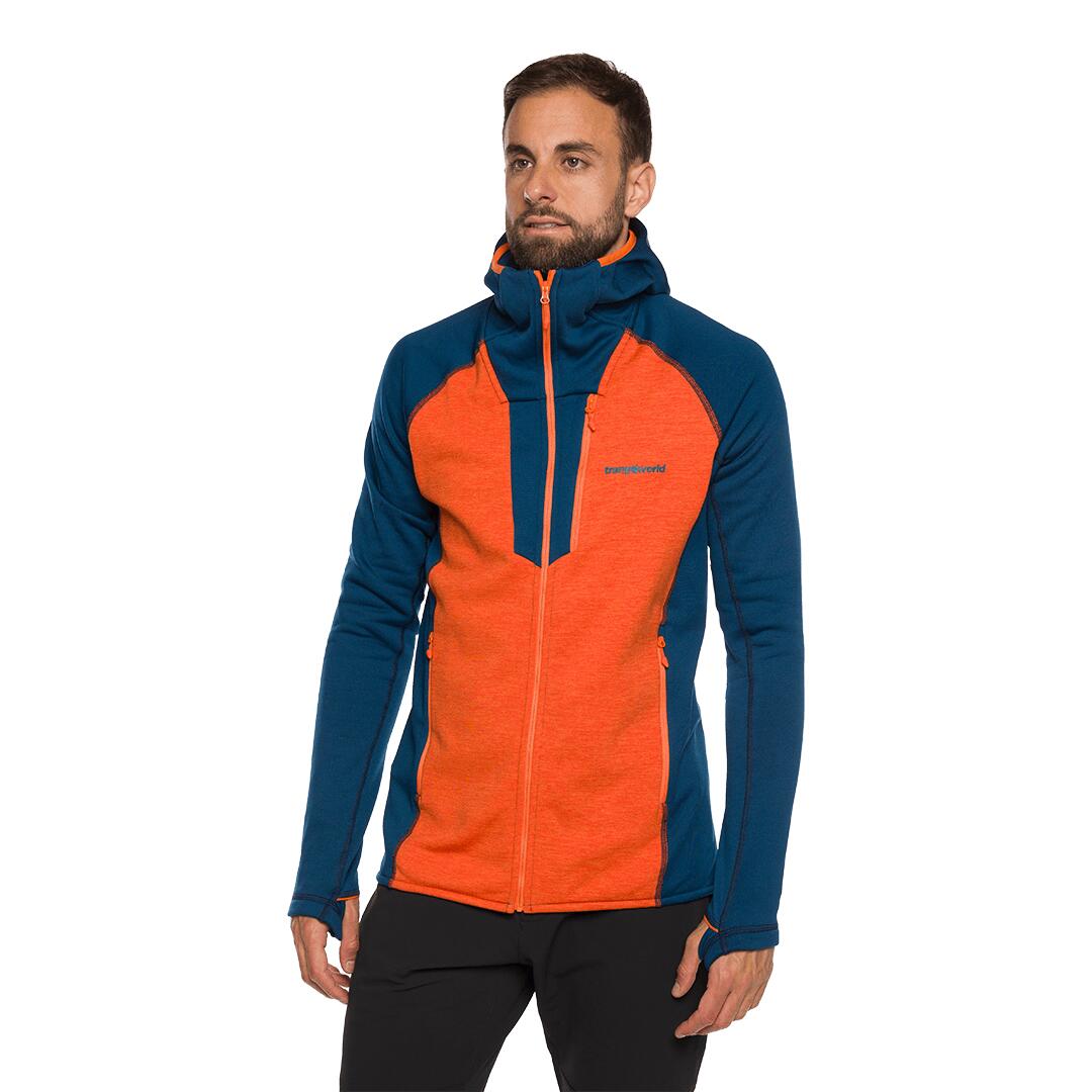 Forro polar para Hombre Trangoworld Etive Naranja/Azul 2/7