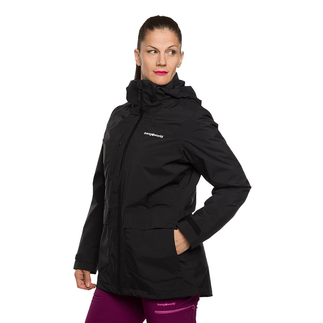 Chaqueta 3 en 1 para Mujer Trangoworld Brienz complet Negro/Negro Impermeable 4/7
