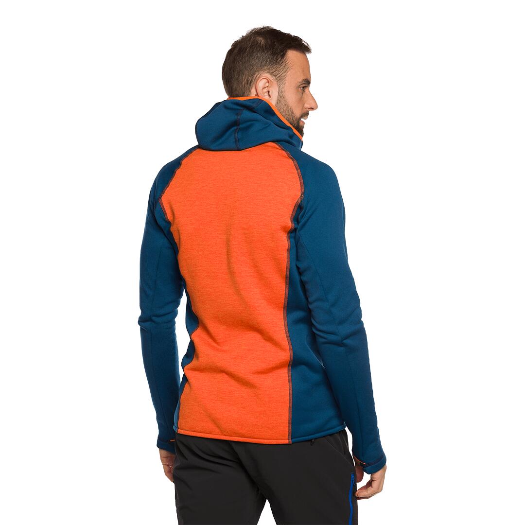 Forro polar para Hombre Trangoworld Etive Naranja/Azul 3/7