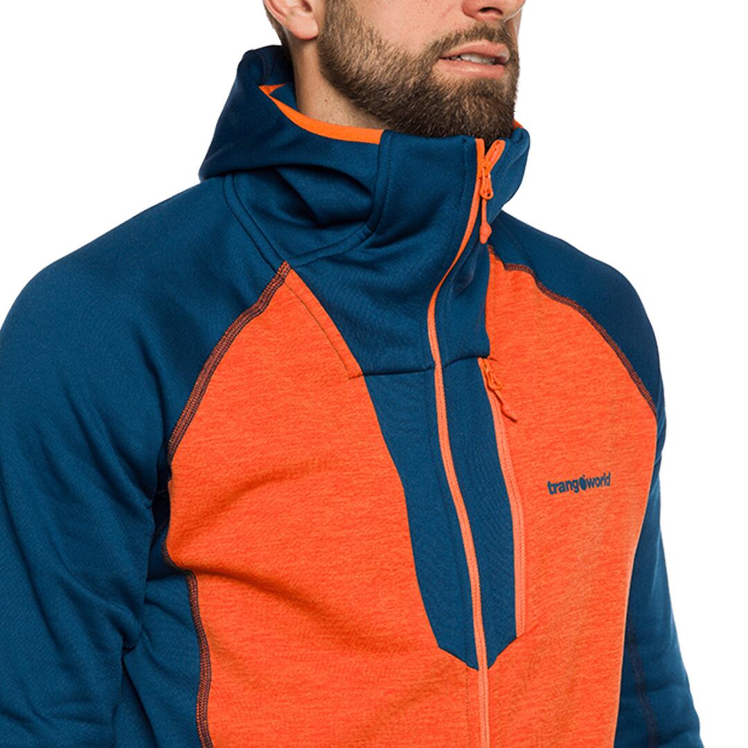 Forro polar para Hombre Trangoworld Etive Naranja/Azul 6/7