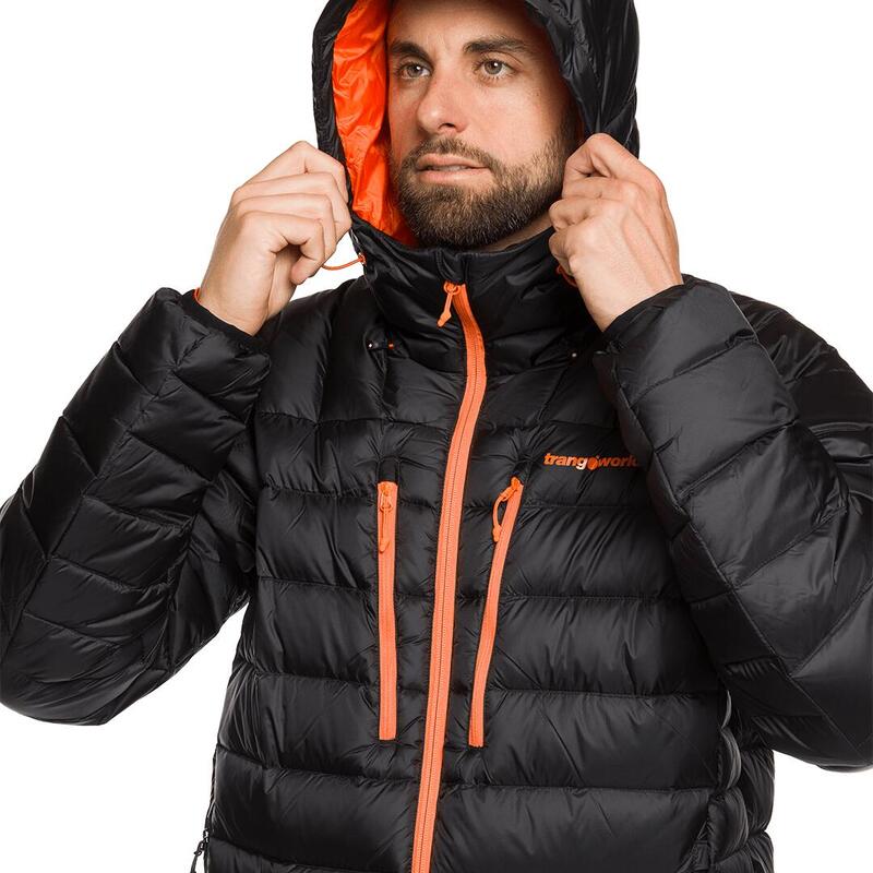 Softshell para Hombre Trangoworld Lugo Negro/Naranja/Negro 235g 700cuin