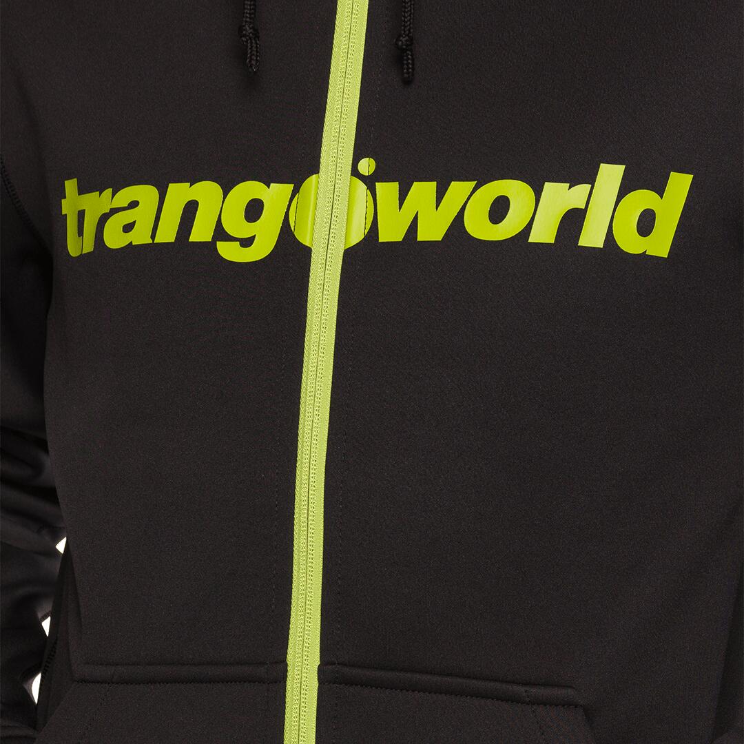 Sudadera con cremallera para Hombre Trangoworld Ripon Negro/Verde 6/6