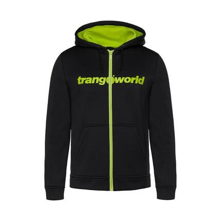 Sudadera con cremallera para Hombre Trangoworld Ripon Negro/Verde