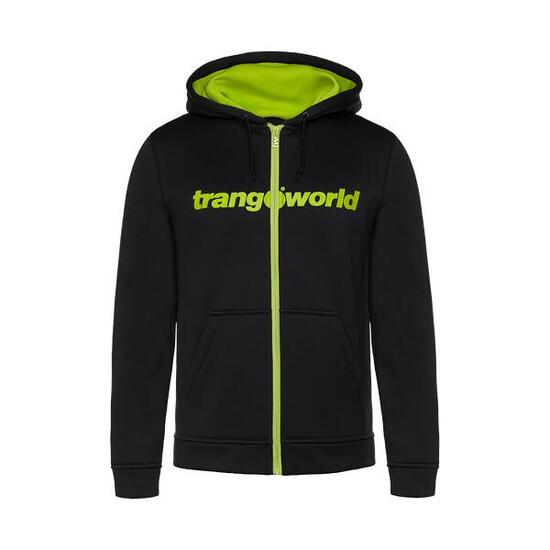 Sudadera con cremallera para Hombre Trangoworld Ripon Negro/Verde