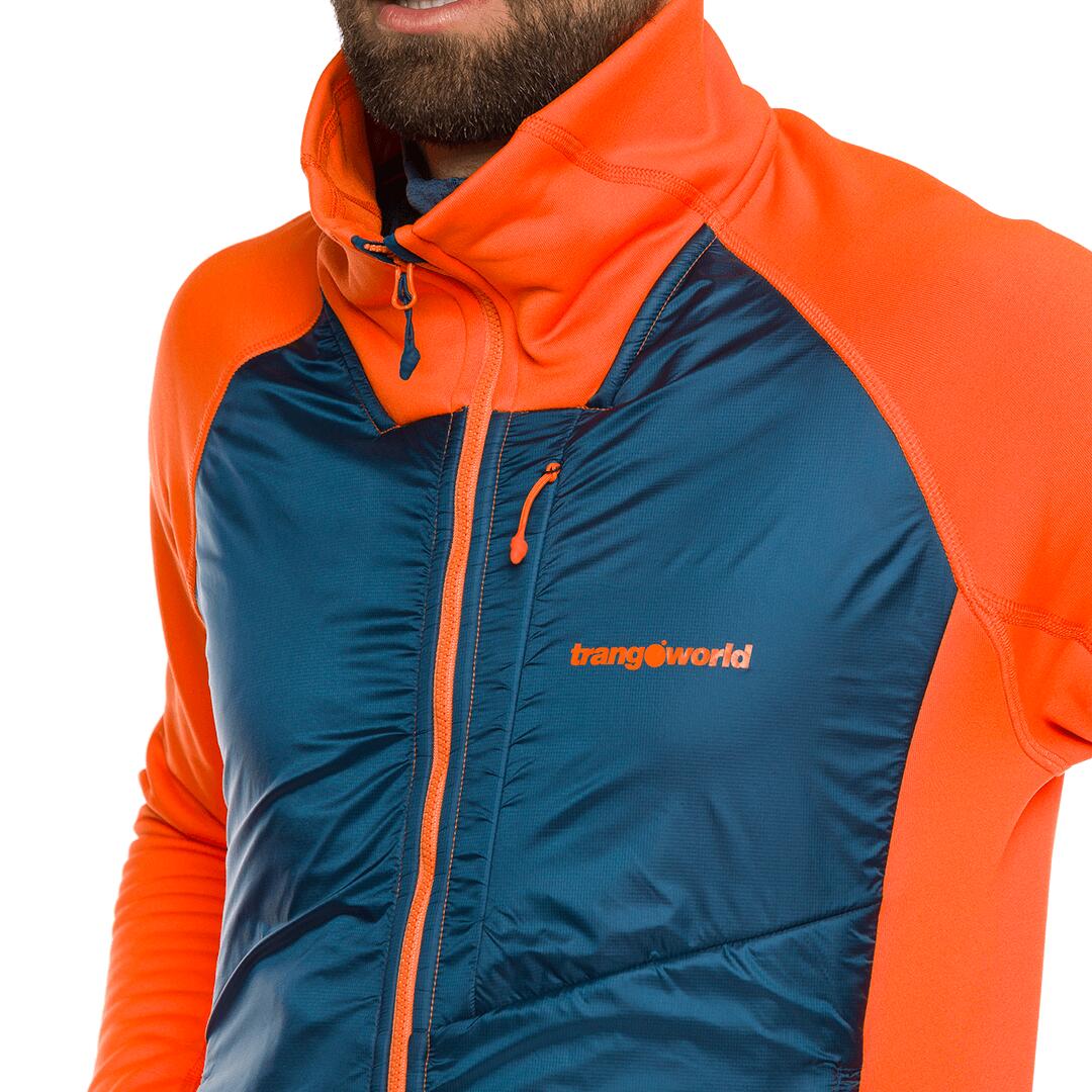 Forro polar para Hombre Trangoworld Olney Naranja/Azul 6/7
