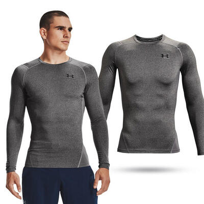 Under armour heatgear armour men's grey long sleeve compression jersey