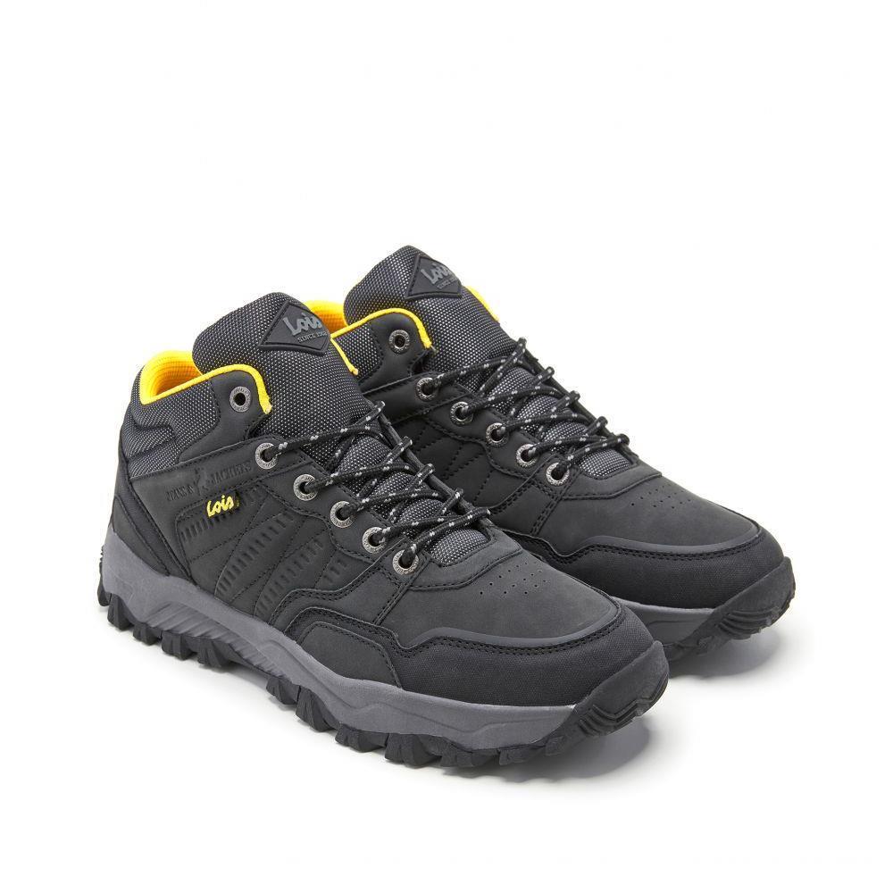 Zapatillas Deportivas Abotinadas Hombre Lois  64393 Negras con Cordones 2/5