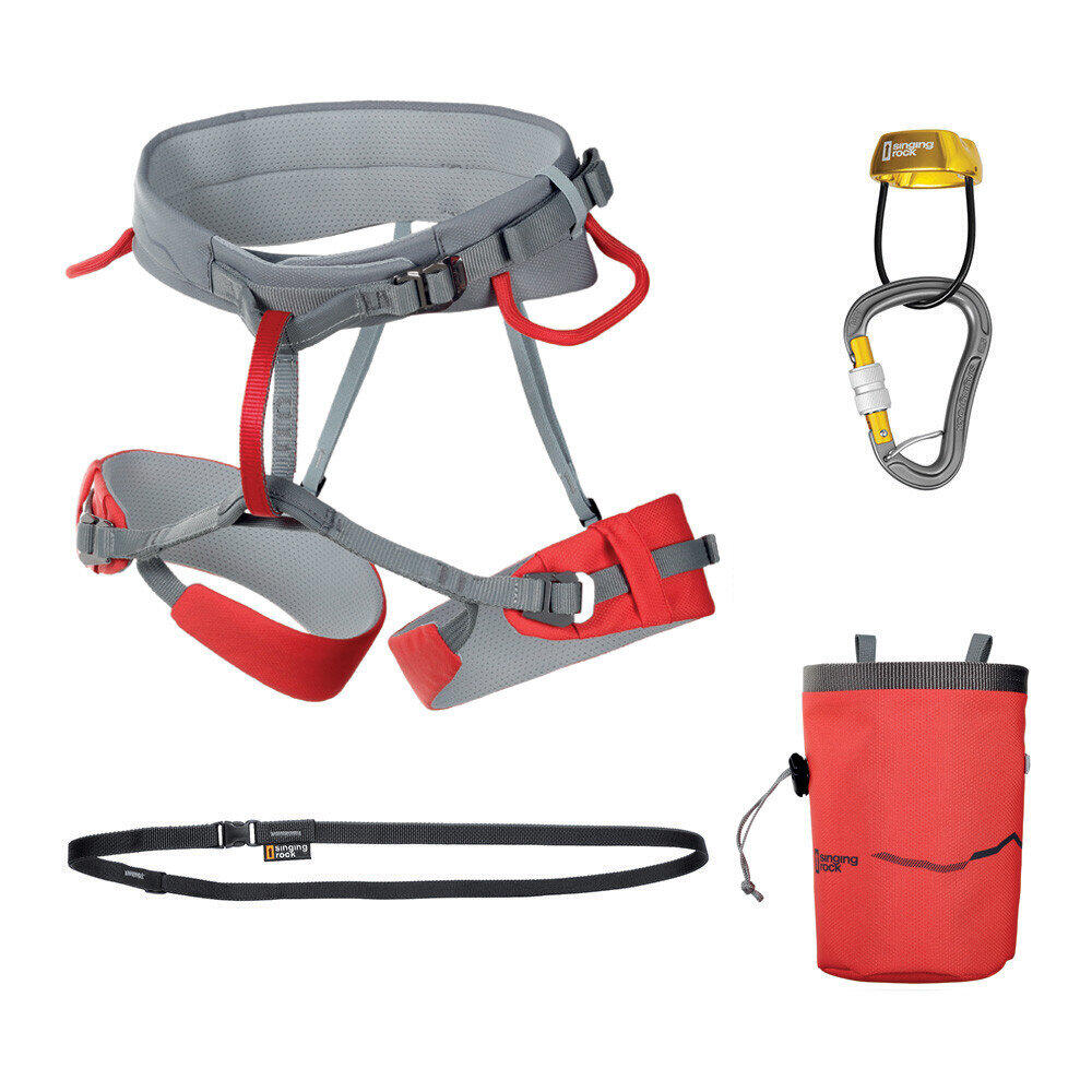 Singing Rock - Set Escalade Femme Singing Rock Pearl — Harnais, Casque & Accessoires Certifiés - Baudrier D'Escalade - Rouge - S - Decathlon