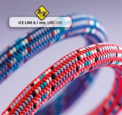 Corde escalade Beal Ice Line 8,1 mm UNICORE Golden Dry 60 m anis 4/5